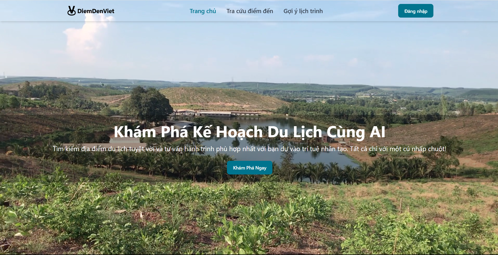 Tìm kiếm địa điểm và AI gợi ý lịch trình